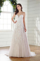 D2752 (iviv-iv)ivory Lace And Tulle Over Ivory Gown With front