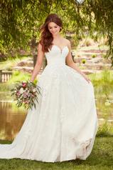 D2752 (iviv-iv)ivory Lace And Tulle Over Ivory Gown With front