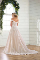 D2815 (iviv-iv)ivory Lace Tulle And Regency Organza Over back