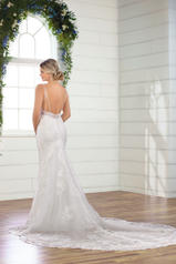 D2887 (iviv-iv) Ivory Lace And Tulle Over Ivory Gown Wit back