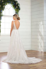 D3023 (iviv-iv)ivory Lace Tulle And Regency Organza Over back