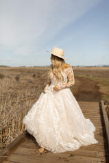 D3293 (iviv-iv) Ivory Lace And Tulle Over Ivory Gown Wit front