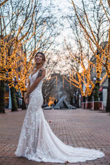 D3301 (iviv-iv) Ivory Lace And Tulle Over Ivory Gown Wit detail