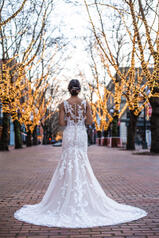 D3301 (iviv-iv) Ivory Lace And Tulle Over Ivory Gown Wit back
