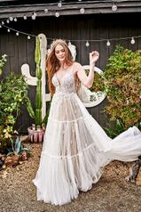 Emme Ivory Lace And French Tulle Over Ivory Gown With I front