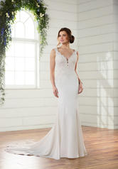 D2332 Ivory Gown With Ivory Tulle Illusion front