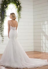 D2365 Ivory Gown With Ivory Tulle Illusion back
