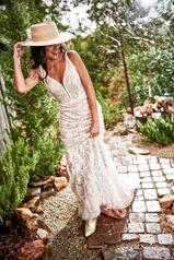 Gio Ivory Lace Over Ivory Gown With Ivory Tulle Illusi front