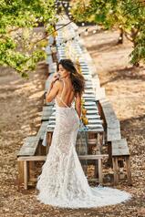 Gio Ivory Lace Over Ivory Gown With Ivory Tulle Illusi back