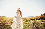 Harlo Ivory Lace And Tulle Over Honey Gown front