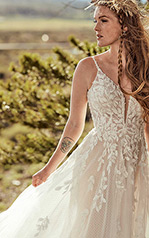 Joey Ivory Lace And Tulle Over Ivory Gown With Ivory Tu detail