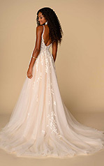 Joey Ivory Lace And Tulle Over Ivory Gown With Ivory Tu back