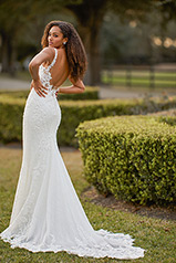 LE1106 Ivory Lace And Tulle Over Ivory Gown With Ivory Tu back