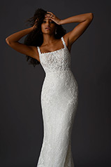 LE1106 Ivory Lace And Tulle Over Ivory Gown With Ivory Tu front