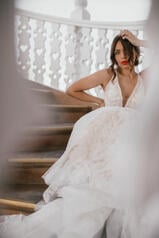 Leyla N(iviv-pl) Ivory Lace And Tulle Over Ivory Gown Nw detail