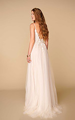 Marly Ivory Lace And French Tulle Over Ivory Gown With I back