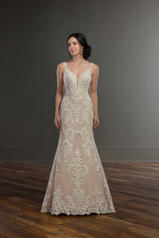 931 Ivory Lace Over Moscato Gown With Porcelain Tulle  front