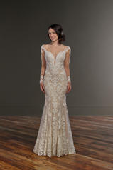 935 Ivory Lace And Tulle Over Honey Gown With Ivory Tu front