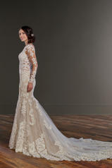 935 Ivory Lace And Tulle Over Honey Gown With Ivory Tu front