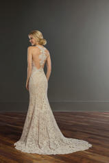 947 Ivory Lace Over Honey Gown With Porcelain Tulle Il back