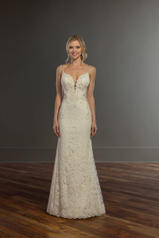 959 Ivory Lace Over Ivory Imperial Crepe With Ivory Tu front