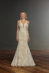 967 Ivory Lace And Tulle Over Honey Gown With Ivory Tu front