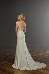 969 Silk Ivory Gown With Ivory Tulle Illusion back