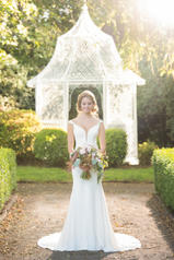 971 Silk Natural Gown With Ivory Tulle Illusion front