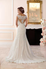 6569 Ivory Lace And Tulle Over Ivory Gown With Ivory Tu back