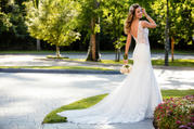 6571 Ivory Gown With Ivory Tulle Illusion back
