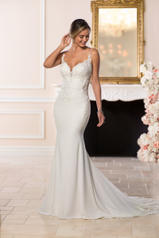 6586 Ivory Gown With Java Tulle Illusion White Gown Wit front