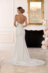 6586 Ivory Gown With Java Tulle Illusion White Gown Wit back