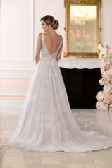 6603-CL Ivory Lace And Tulle Over Ivory Gown With Porcelai back