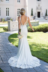 6610 White Gown With White Tulle Illusion back