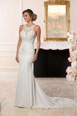 6610 Ivory Gown With Porcelain Tulle Illusion front