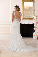 6610 Ivory Gown With Porcelain Tulle Illusion back