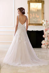 6612-CL Ivory Lace And Tulle Over Moscato Gown White Lace  back