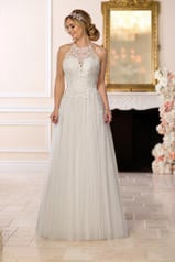 6642 Ivory Lace And French Tulle Over Ivory Gown With P front