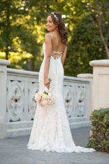 6655 Ivory Lace Over Moscato Gown back