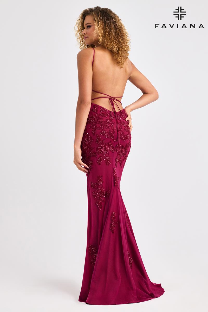 faviana red sequin dress Red Long Faviana Simple Prom Dress