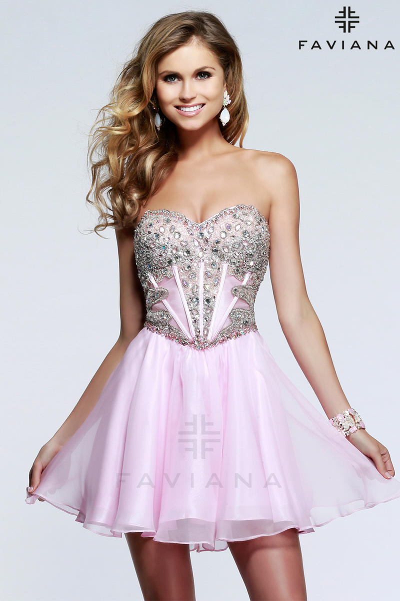 faviana short prom dresses