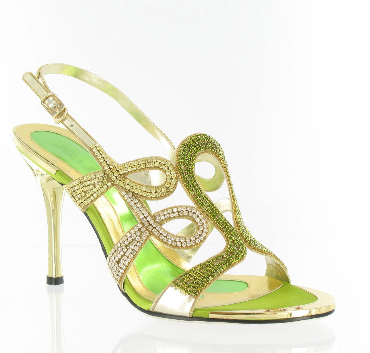 Helen's Heart Couture Shoes CS-69881-003_Gold_and_Peridot_ 