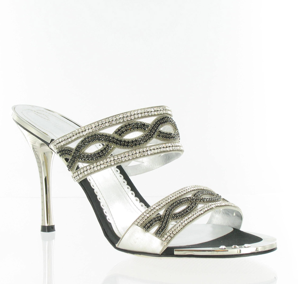 Helen's Heart Couture Shoes CS-69881-005_Silver_Black 