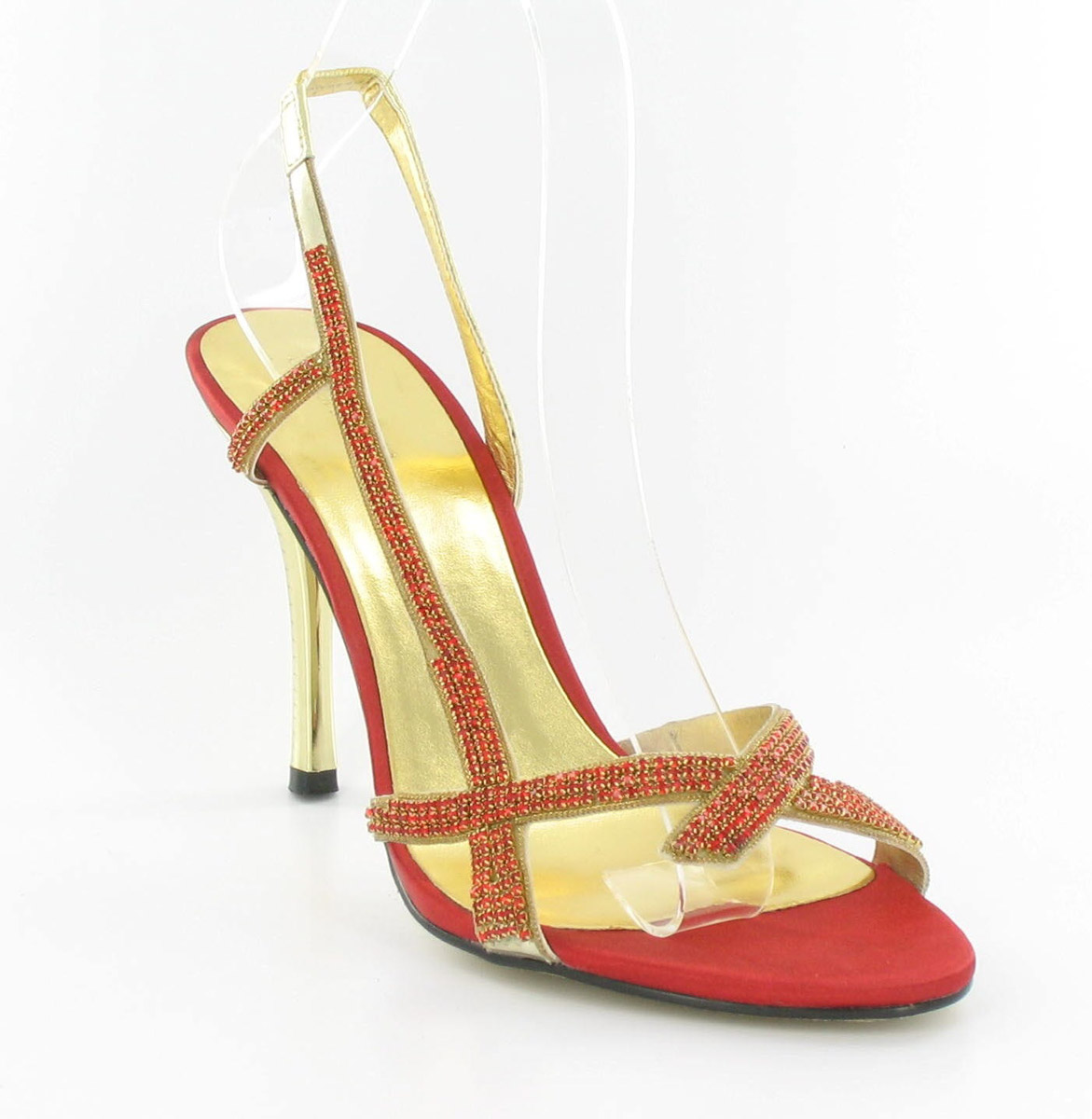 Helen's Heart Couture Shoes CS-69881-010_Gold_&_Red 