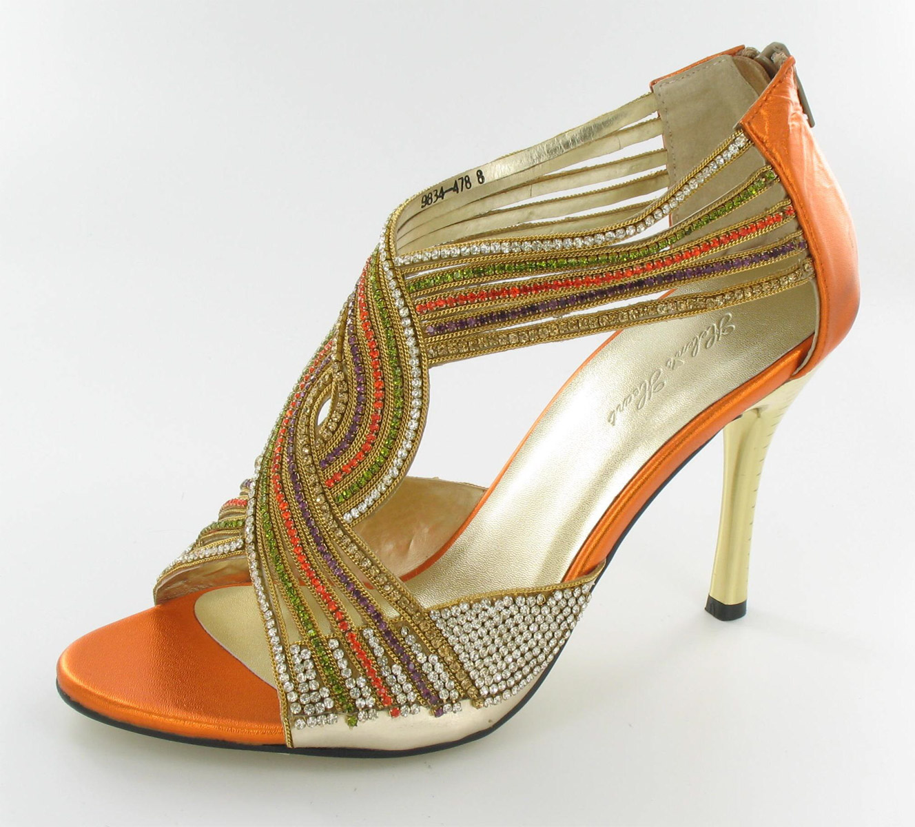 Helen's Heart Couture Shoes CS-_9834-478_Orange_Multi 