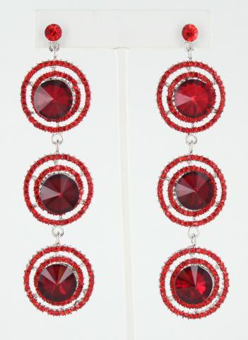 Helens Heart Earrings JE-202-3-S-Red