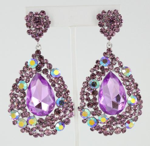 Helens Heart Earrings JE-202-7-S-Purple