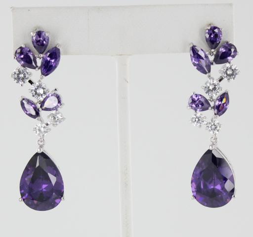 Helens Heart Earrings JE-A62162-S-Purple