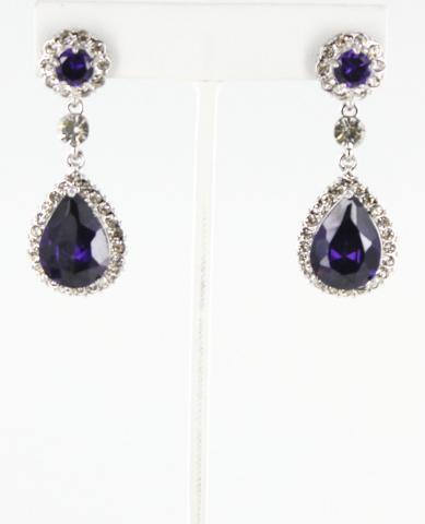 Helens Heart Earrings JE-E010005-Purple
