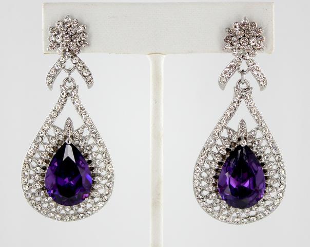 Helens Heart Earrings JE-E010008-S-Purple